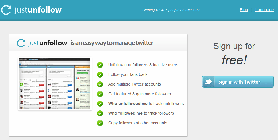 Justunfollow-twitter unfollow tool Justunfollow-twitter unfollow tool