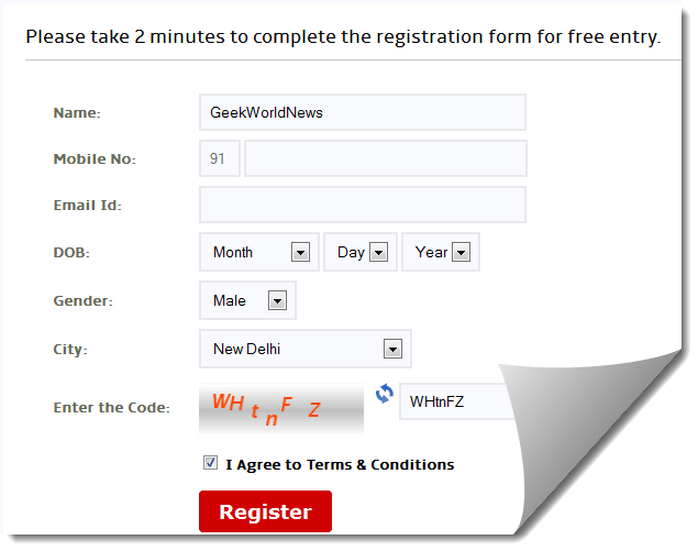 160by2 registration page