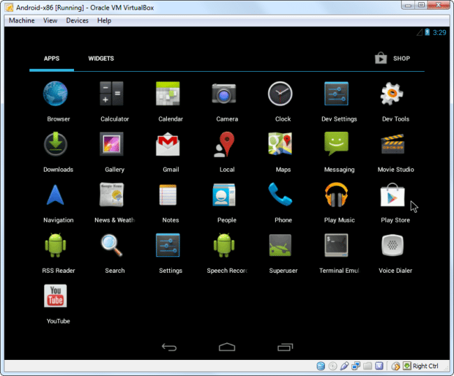 android-in-virtualbox