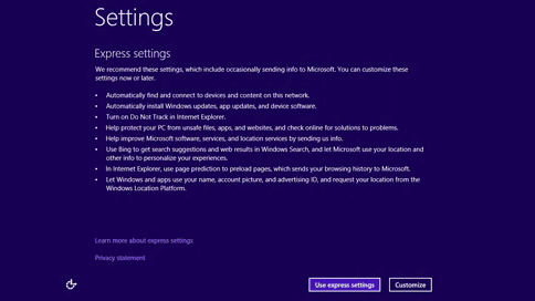 windows 8.1 settings